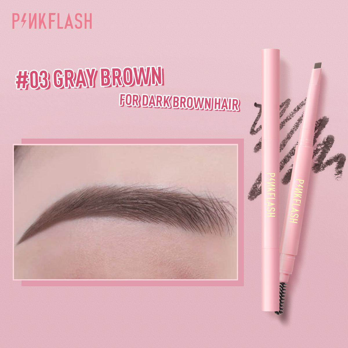PINK FLASH Waterproof Auto Eyebrow Pencil