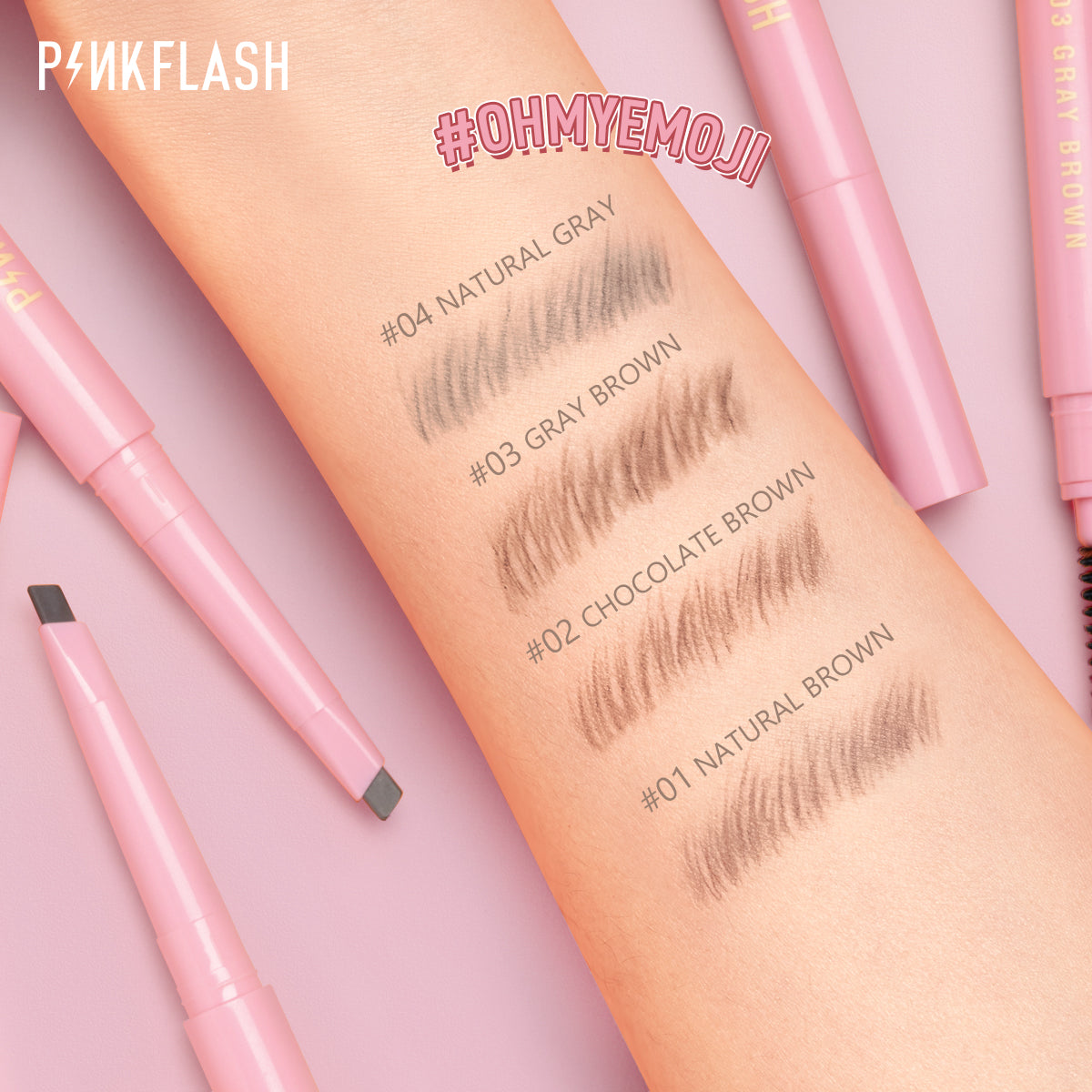 PINK FLASH Waterproof Auto Eyebrow Pencil