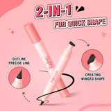 PINKFLASH Instant Shape Lasting Wingled Eyeliner Stamp 2-in-1