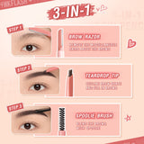 PINKFLASH Multi-Use 3in1 Eyebrow Pencil with Brush and Razor